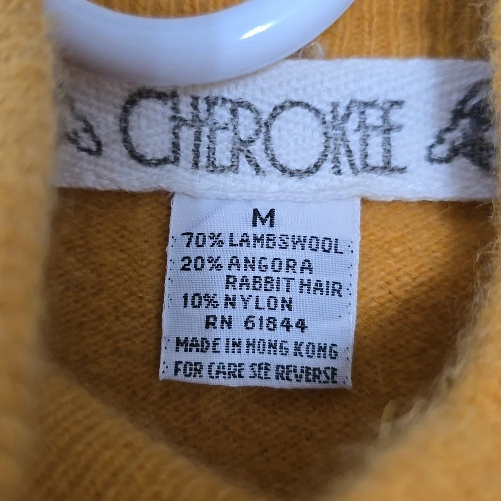 Cherokee Yellow Cowl Neck Sweater Knit Long Sleeve - Picture 2 of 2